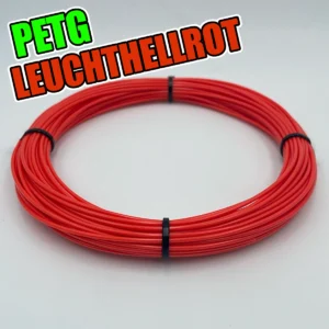 PETG Filament Leuchthellrot Sample 50g