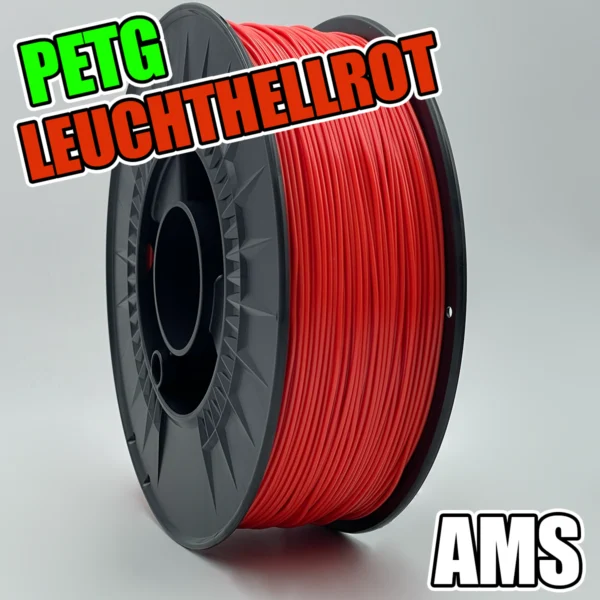 PETG Leuchthellrot Rolle passend für AMS. Made in Germany