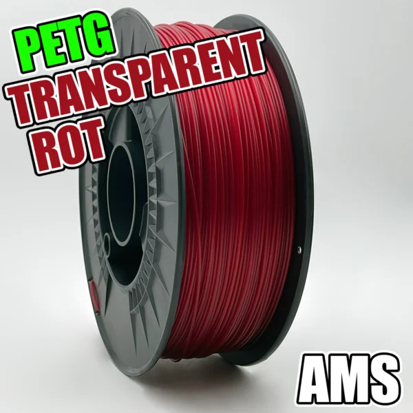 PETG Transparent Rot Rolle passend für AMS. Made in Germany